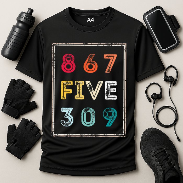 8675309 Nostalgic And Funny 80s & 90s Cooling Performance Crew T-Shirt