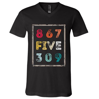 8675309 Nostalgic And Funny 80s & 90s V-Neck T-Shirt