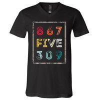 8675309 Nostalgic And Funny 80s & 90s V-Neck T-Shirt