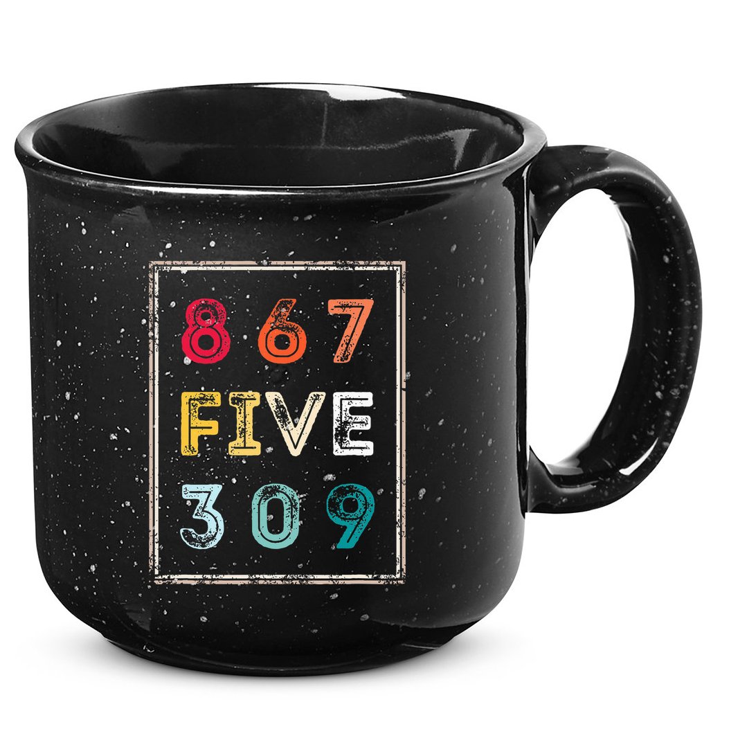 8675309 Nostalgic And Funny 80s & 90s 15oz Campfire Ceramic Mug
