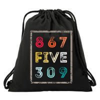 8675309 Nostalgic And Funny 80s & 90s Drawstring Bag