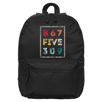 8675309 Nostalgic And Funny 80s & 90s 16 in Basic Backpack