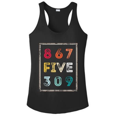 8675309 Nostalgic And Funny 80s & 90s Ladies PosiCharge Competitor Racerback Tank