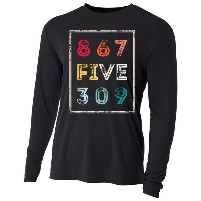 8675309 Nostalgic And Funny 80s & 90s Cooling Performance Long Sleeve Crew