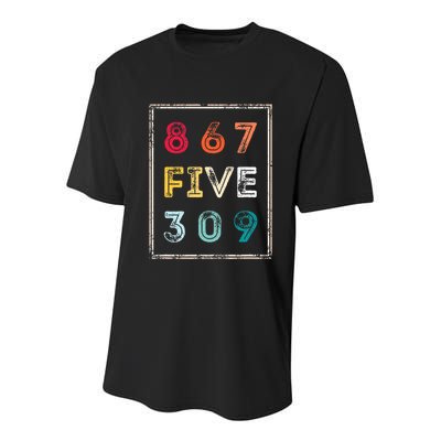 8675309 Nostalgic And Funny 80s & 90s Youth Performance Sprint T-Shirt