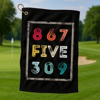 8675309 Nostalgic And Funny 80s & 90s Golf Towel