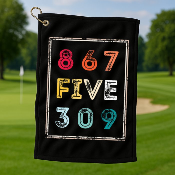 8675309 Nostalgic And Funny 80s & 90s Golf Towel
