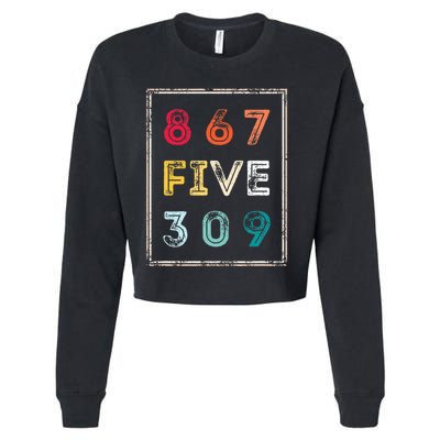 8675309 Nostalgic And Funny 80s & 90s Cropped Pullover Crew