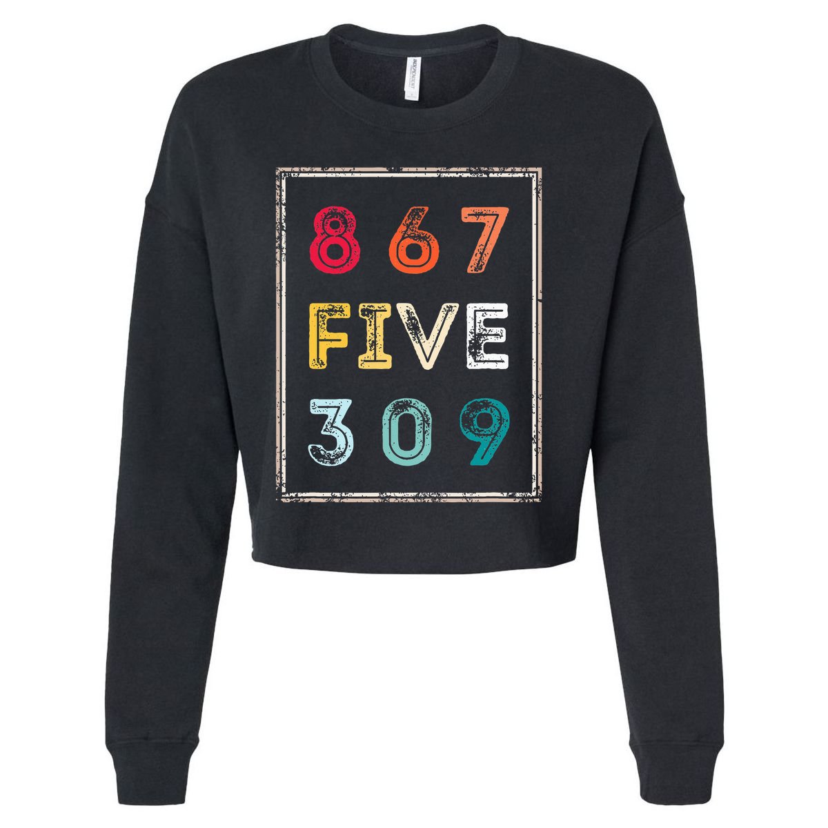 8675309 Nostalgic And Funny 80s & 90s Cropped Pullover Crew