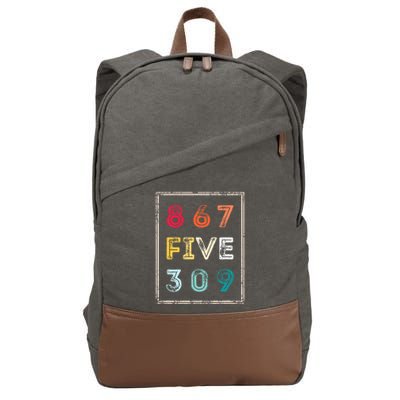 8675309 Nostalgic And Funny 80s & 90s Cotton Canvas Backpack
