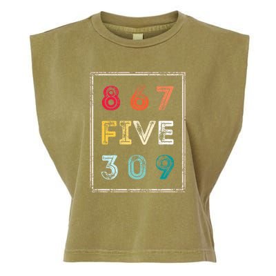 8675309 Nostalgic And Funny 80s & 90s Garment-Dyed Women's Muscle Tee