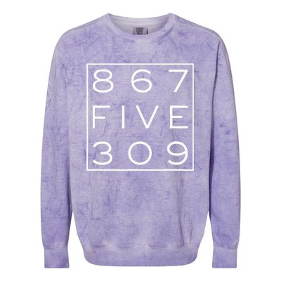 8675309 Nostalgic and Funny 80s Colorblast Crewneck Sweatshirt