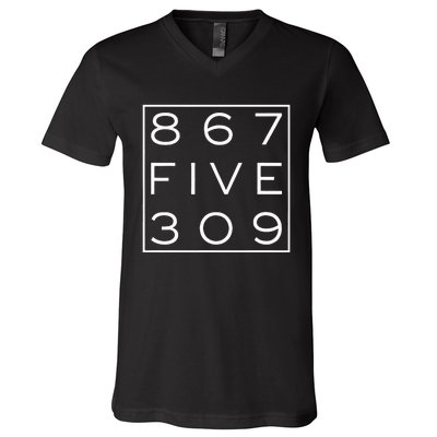 8675309 Nostalgic and Funny 80s V-Neck T-Shirt