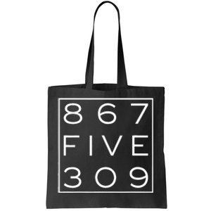 8675309 Nostalgic and Funny 80s Tote Bag