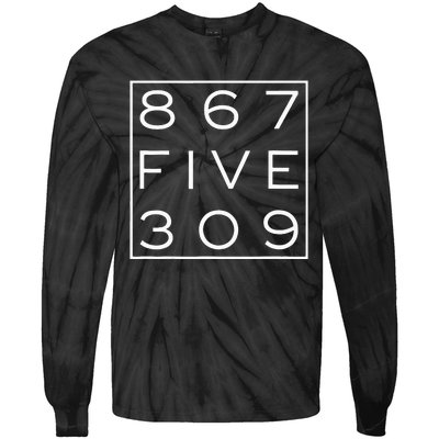 8675309 Nostalgic and Funny 80s Tie-Dye Long Sleeve Shirt