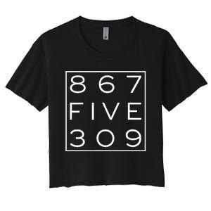 8675309 Nostalgic and Funny 80s Women's Crop Top Tee