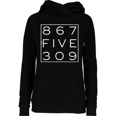 8675309 Nostalgic And Funny 80s Womens Funnel Neck Pullover Hood