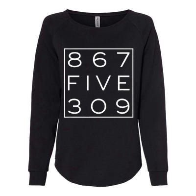 8675309 Nostalgic And Funny 80s Womens California Wash Sweatshirt