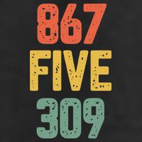 8675309 Nostalgic Funny 80s Retro Music 7 Panel Mesh Trucker Snapback Hat