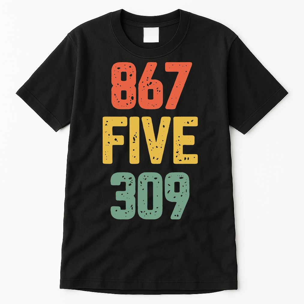 8675309 Nostalgic Funny 80s Retro Music Tall T-Shirt