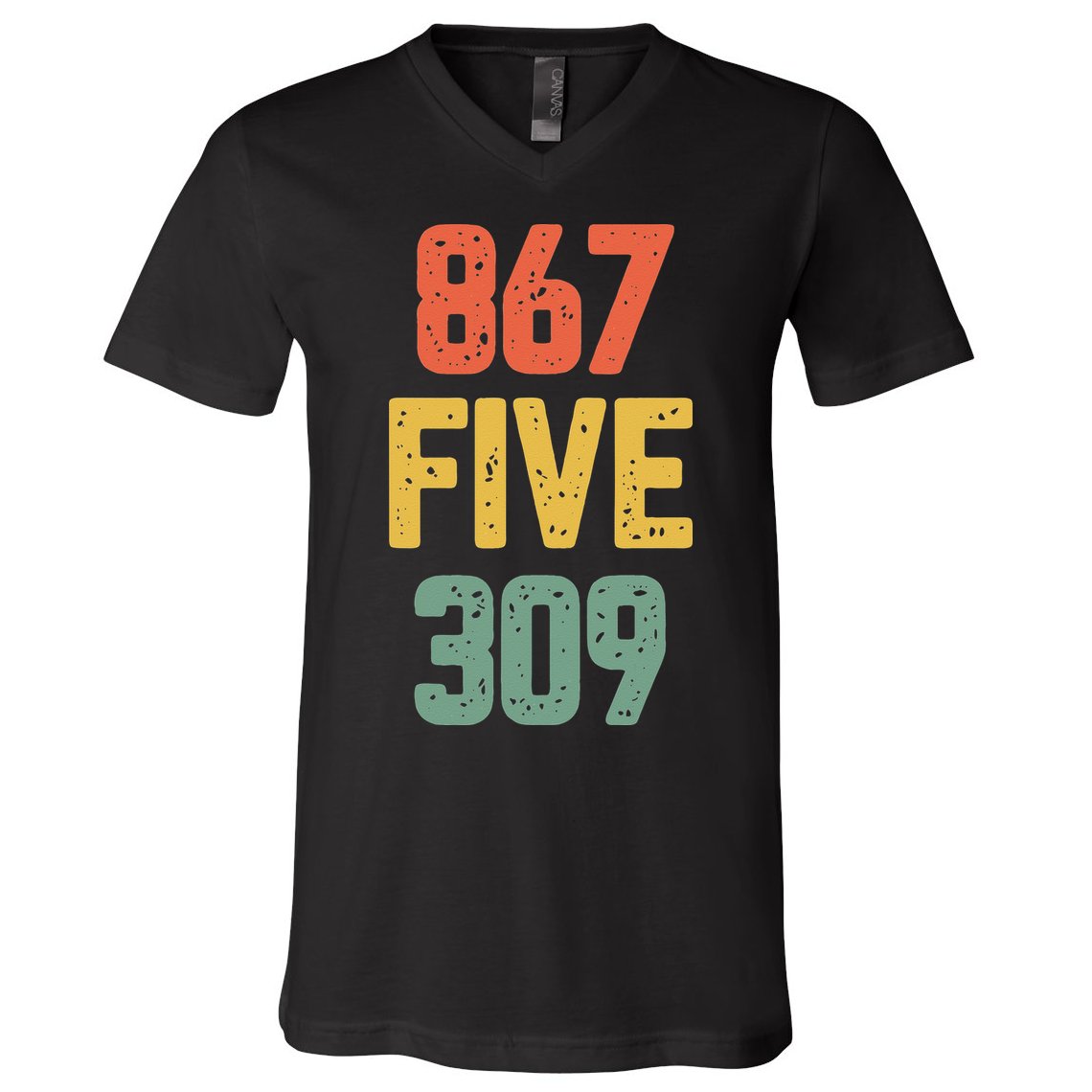 8675309 Nostalgic Funny 80s Retro Music V-Neck T-Shirt