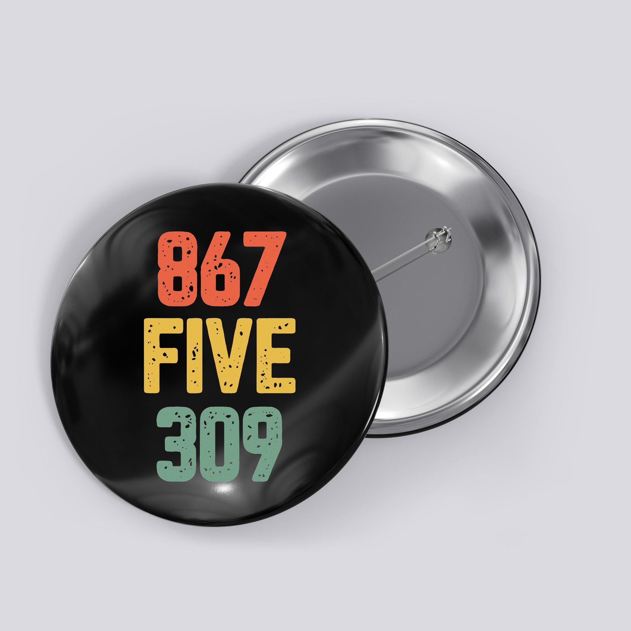 8675309 Nostalgic Funny 80s Retro Music Button