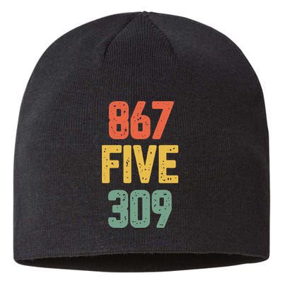 8675309 Nostalgic Funny 80s Retro Music Sustainable Beanie