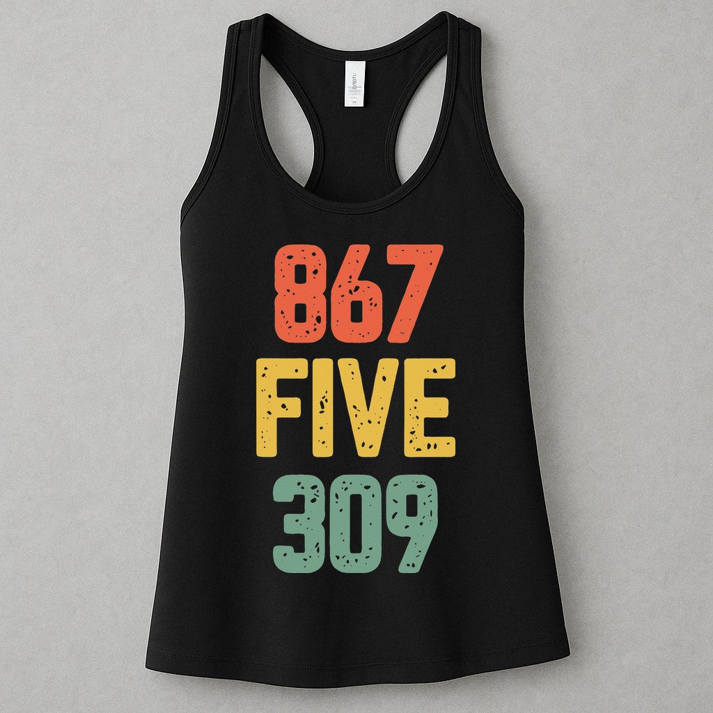 8675309 Nostalgic Funny 80s Retro Music Womens Tank Top
