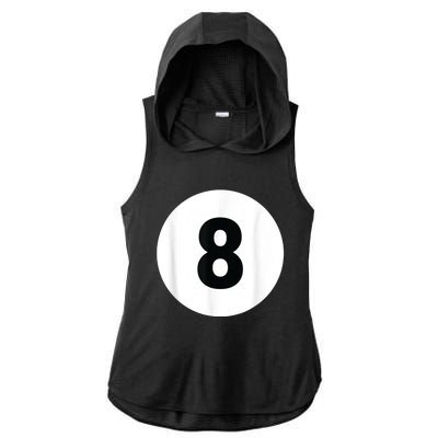 8 Pool Ball 8 Billiards Costume Halloween Group Matching Ladies PosiCharge Tri-Blend Wicking Draft Hoodie Tank