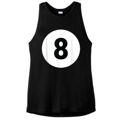 8 Pool Ball 8 Billiards Costume Halloween Group Matching Ladies PosiCharge Tri-Blend Wicking Tank