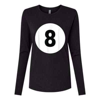 8 Pool Ball 8 Billiards Costume Halloween Group Matching Womens Cotton Relaxed Long Sleeve T-Shirt