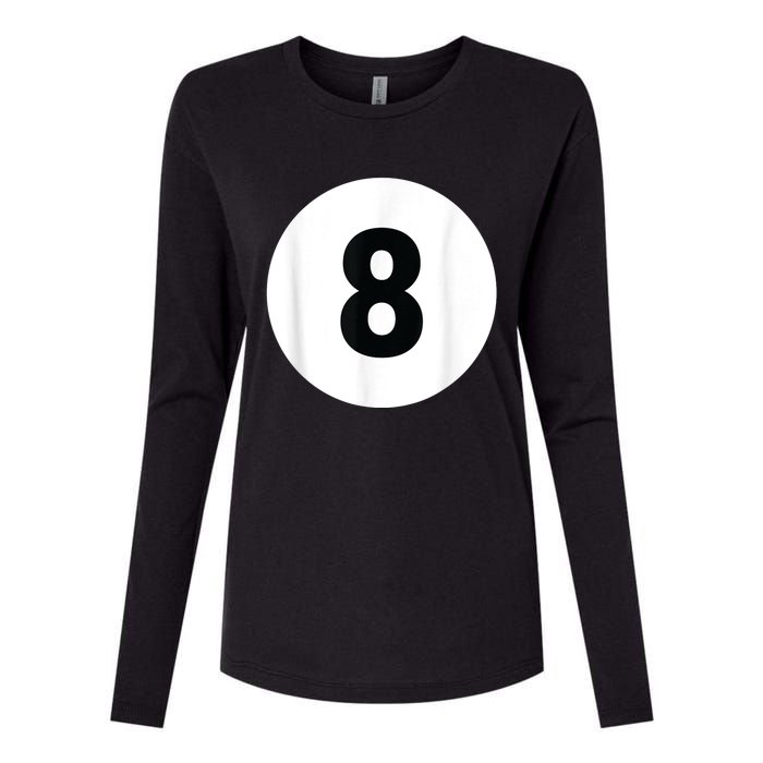 8 Pool Ball 8 Billiards Costume Halloween Group Matching Womens Cotton Relaxed Long Sleeve T-Shirt