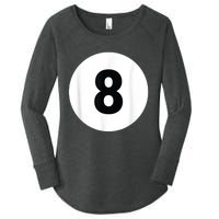 8 Pool Ball 8 Billiards Costume Halloween Group Matching Women's Perfect Tri Tunic Long Sleeve Shirt