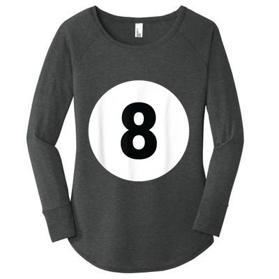 8 Pool Ball 8 Billiards Costume Halloween Group Matching Women's Perfect Tri Tunic Long Sleeve Shirt