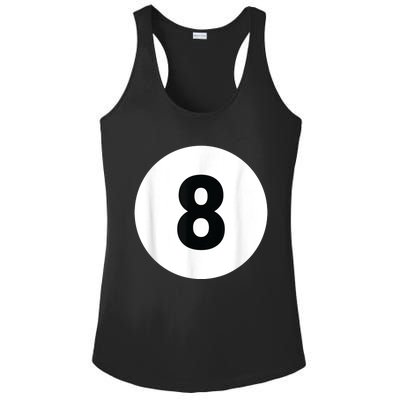 8 Pool Ball 8 Billiards Costume Halloween Group Matching Ladies PosiCharge Competitor Racerback Tank