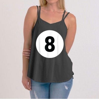 8 Pool Ball 8 Billiards Costume Halloween Group Matching Women's Strappy Tank