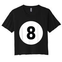 8 Pool Ball 8 Billiards Costume Halloween Group Matching Women's Crop Top Tee