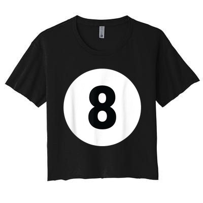 8 Pool Ball 8 Billiards Costume Halloween Group Matching Women's Crop Top Tee