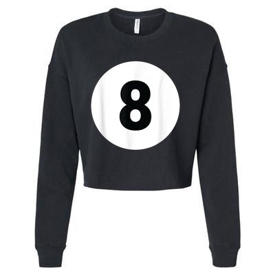 8 Pool Ball 8 Billiards Costume Halloween Group Matching Cropped Pullover Crew