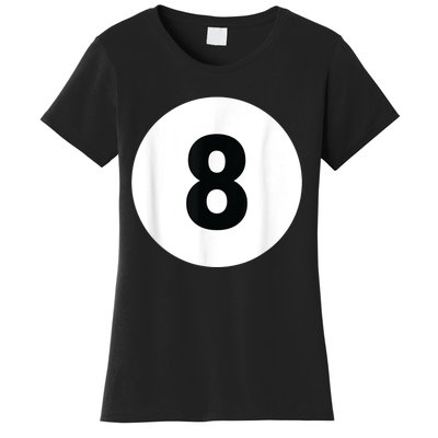 8 Pool Ball 8 Billiards Costume Halloween Group Matching Women's T-Shirt