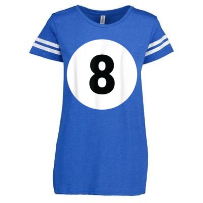 8 Pool Ball 8 Billiards Costume Halloween Group Matching Enza Ladies Jersey Football T-Shirt