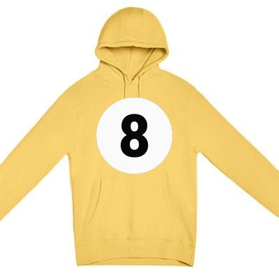 8 Pool Ball 8 Billiards Costume Halloween Group Matching Premium Pullover Hoodie