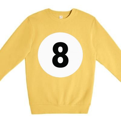 8 Pool Ball 8 Billiards Costume Halloween Group Matching Premium Crewneck Sweatshirt