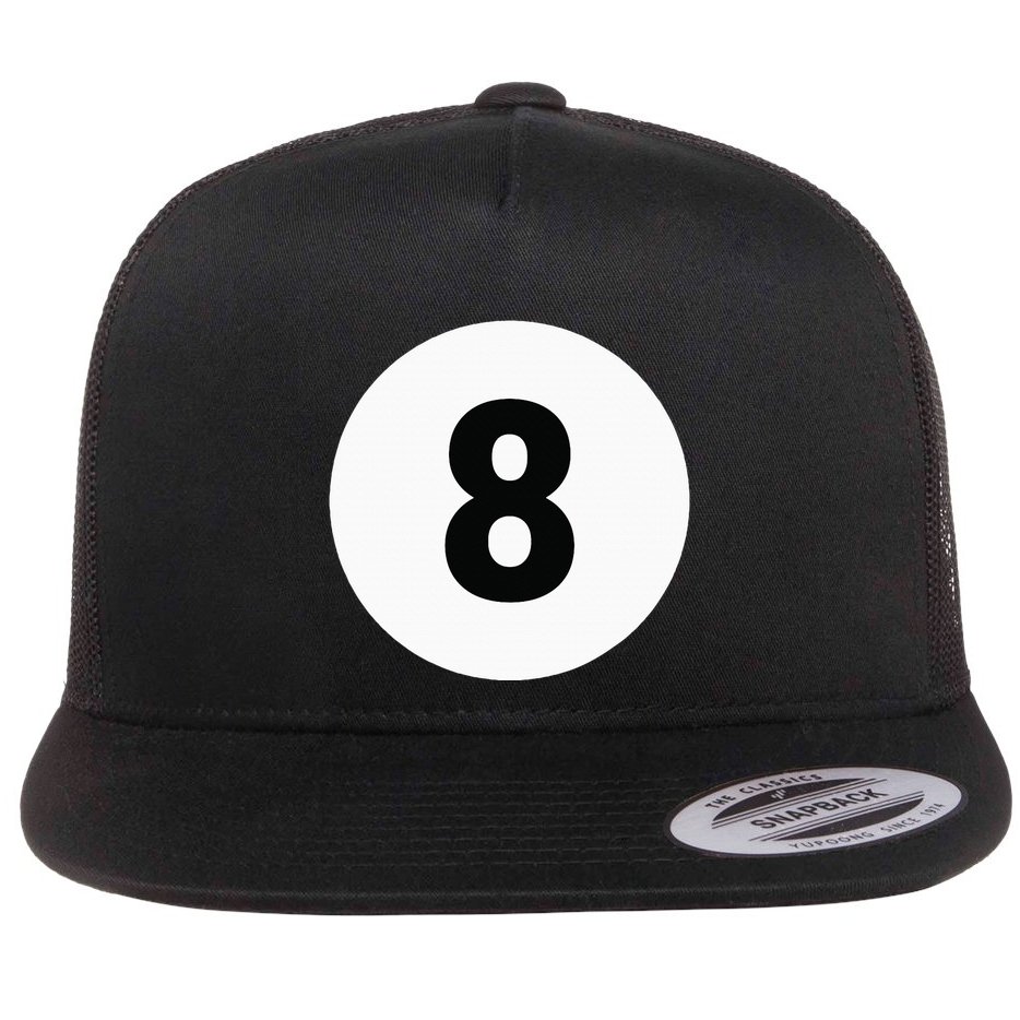 8 Pool Ball 8 Billiards Costume Halloween Group Matching Flatbill Hat