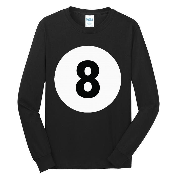 8 Pool Ball 8 Billiards Costume Halloween Group Matching Tall Long Sleeve T-Shirt