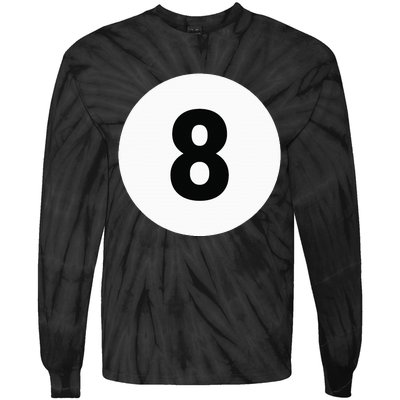 8 Pool Ball 8 Billiards Costume Halloween Group Matching Tie-Dye Long Sleeve Shirt