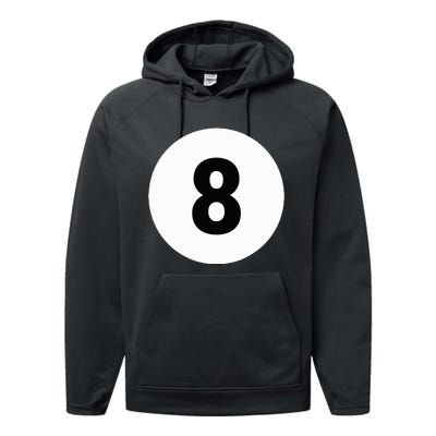 8 Pool Ball 8 Billiards Costume Halloween Group Matching Performance Fleece Hoodie