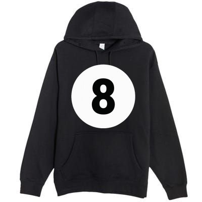 8 Pool Ball 8 Billiards Costume Halloween Group Matching Premium Pullover Hoodie
