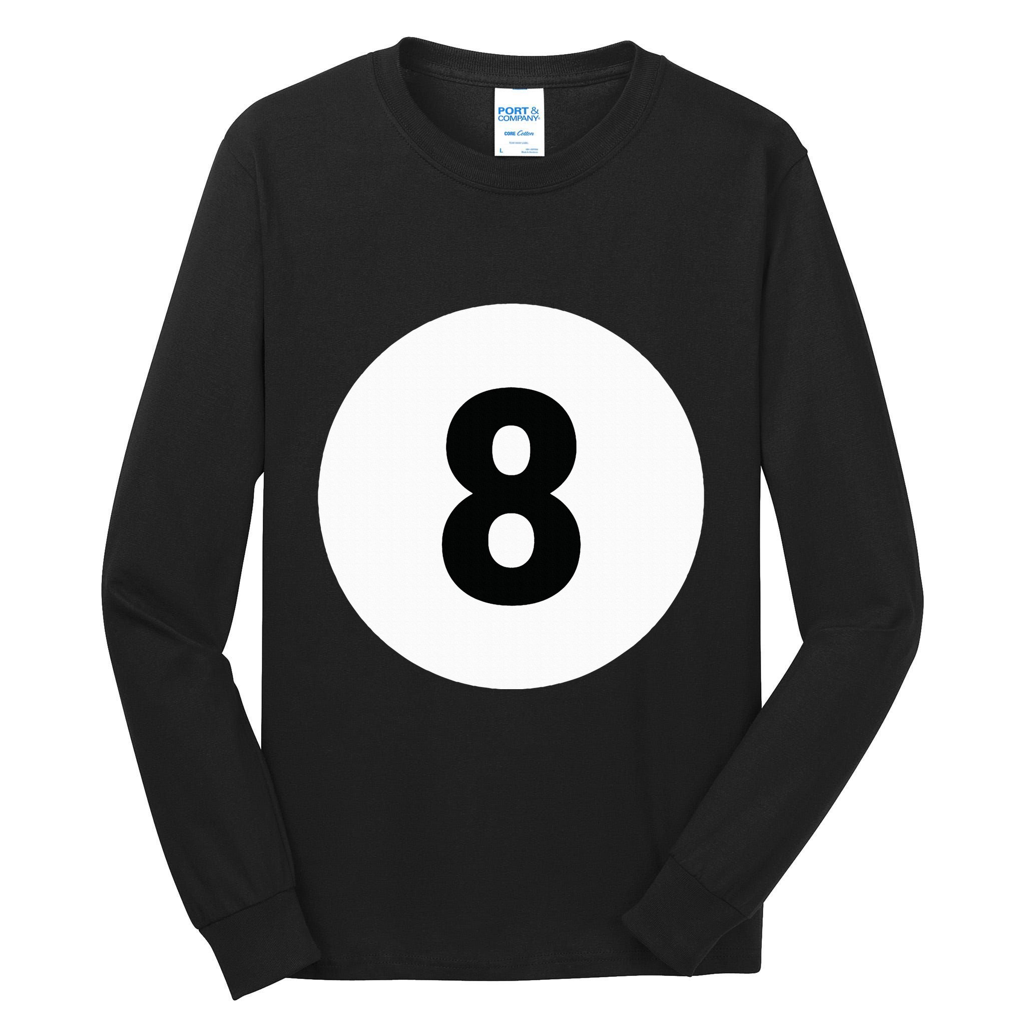 8 Pool Ball 8 Billiards Costume Halloween Group Matching Tall Long Sleeve T-Shirt