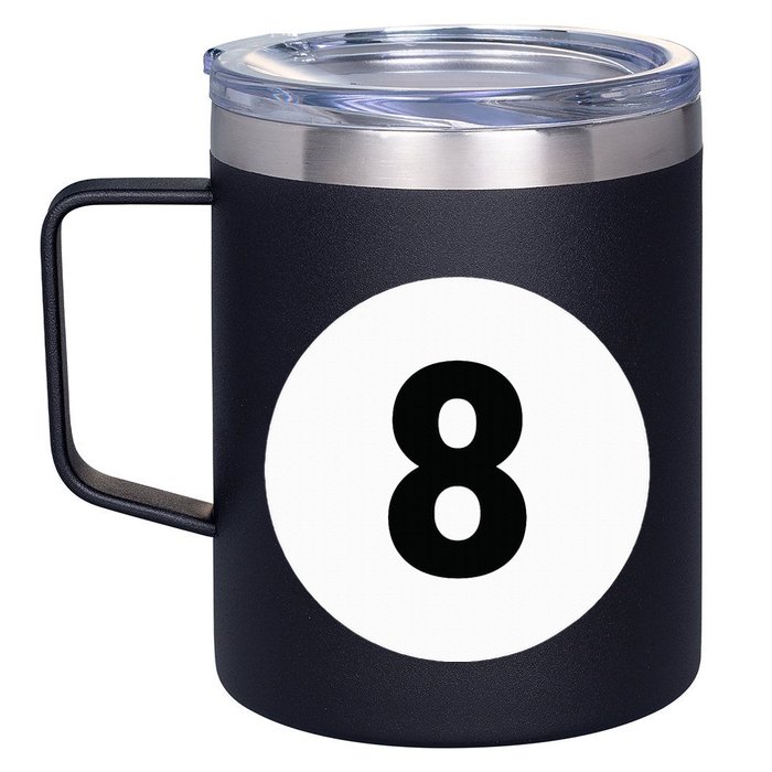 8 Pool Ball 8 Billiards Costume Halloween Group Matching 12oz Stainless Steel Coffee Mug